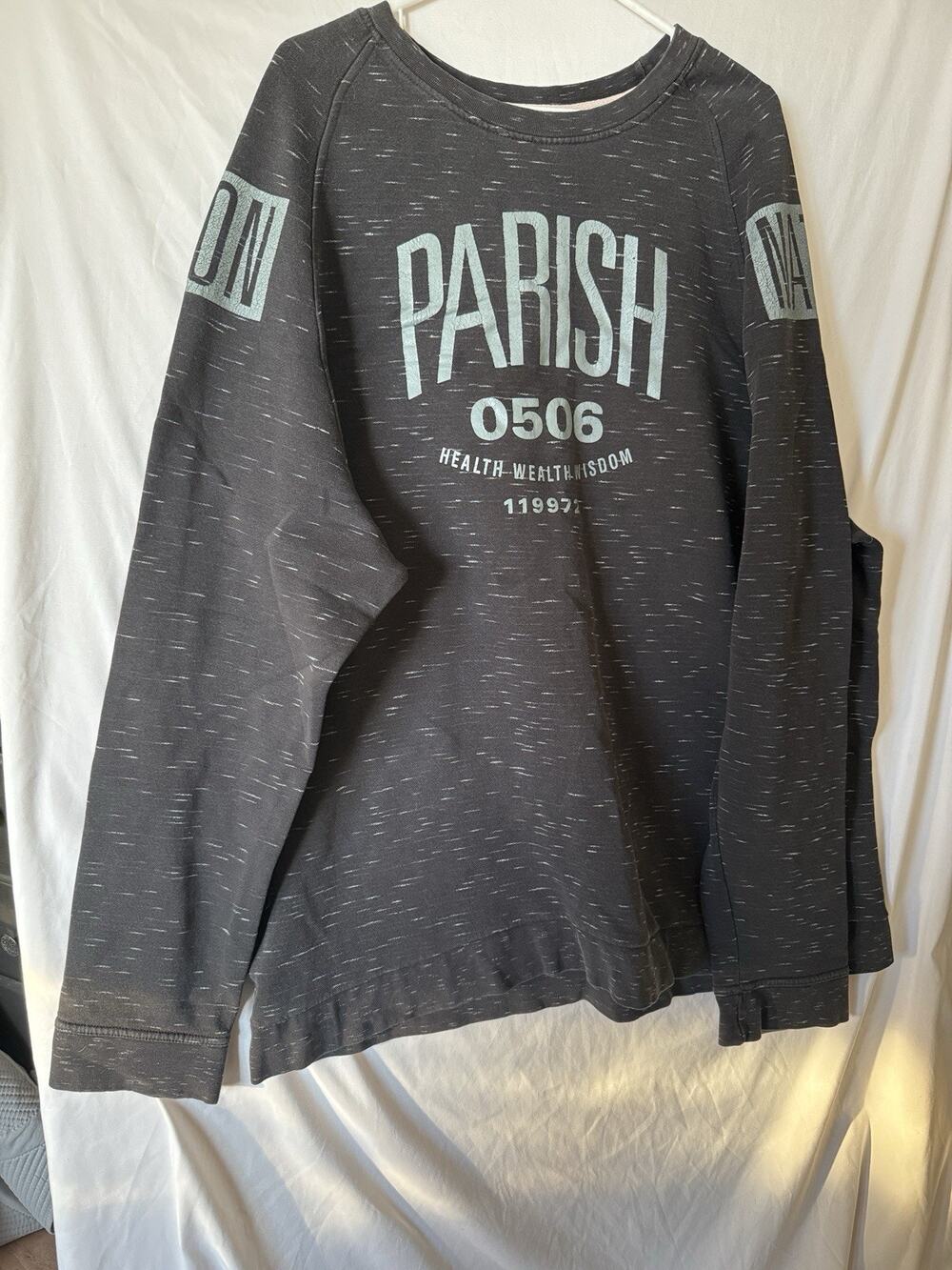 Parish Nation Gray Men’s Logo Sweatshirt Size 4XL
